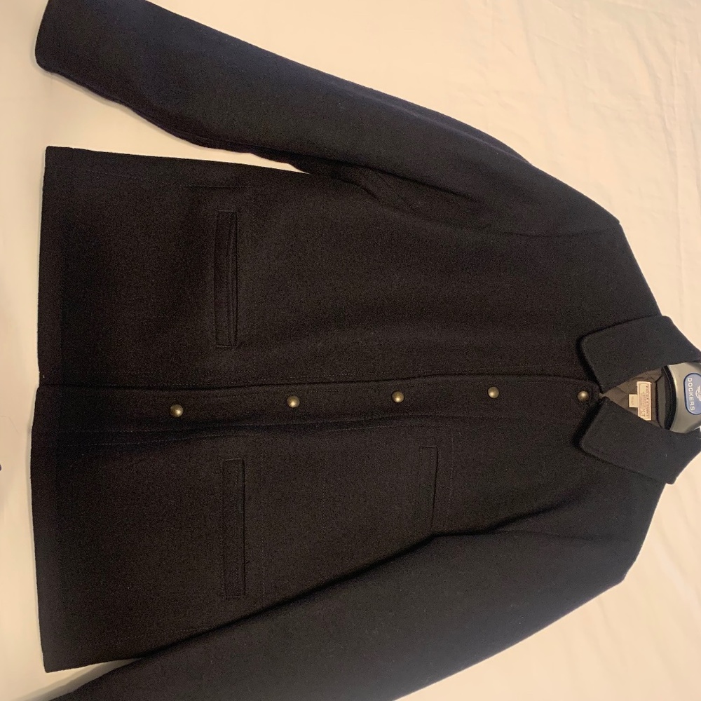 JCrew Wallace and Barnes wool coat (L, tall, navy)